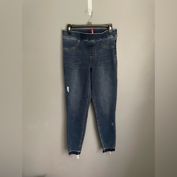 Spanx Jeanish Distressed Leggings Womens Size Medium - Picture 1 of 3
